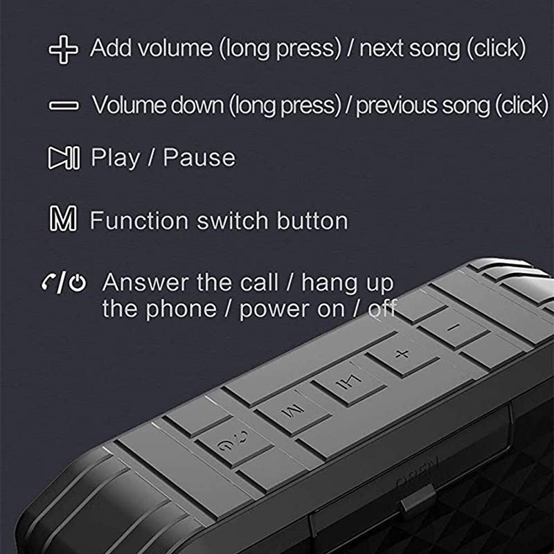 Bluetooth Speaker Trenbadercom Portable Speaker Outdoor with IPX7 Silicone ShockDustproof for Travel Camping Hiking Wireless Bass Stereo Bluetooth 50 8H Playtime Mic Green