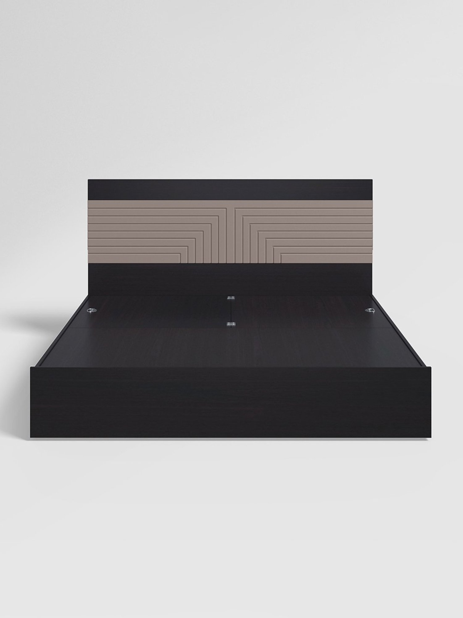 Nilkamal Riva Black Engineered Wood King Size Bed with Storage