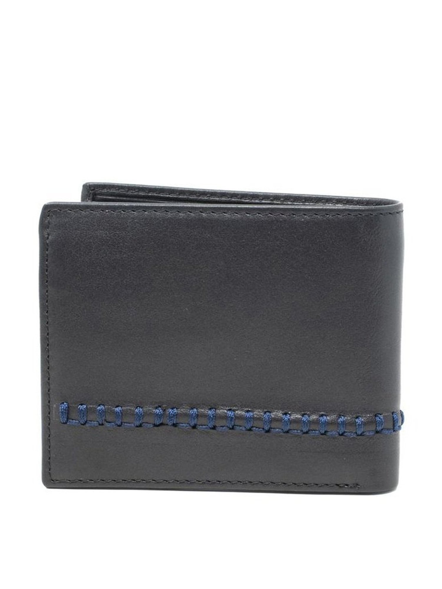 Tohl Black Casual Leather Bi-Fold Wallet for Men