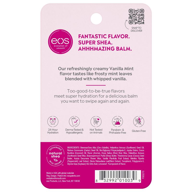 eos Super Soft Shea Lip Balm - Vanilla Mint - 0.25oz