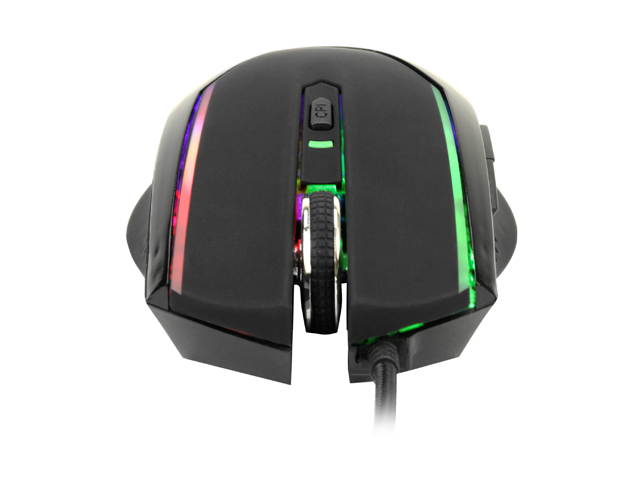 ENHANCE Voltaic Gaming Mouse 3500 dpi with Color-Changing LED Lights, High-Performance Optical Sensor, Ergonomic 6 Button Design and Braided Cord