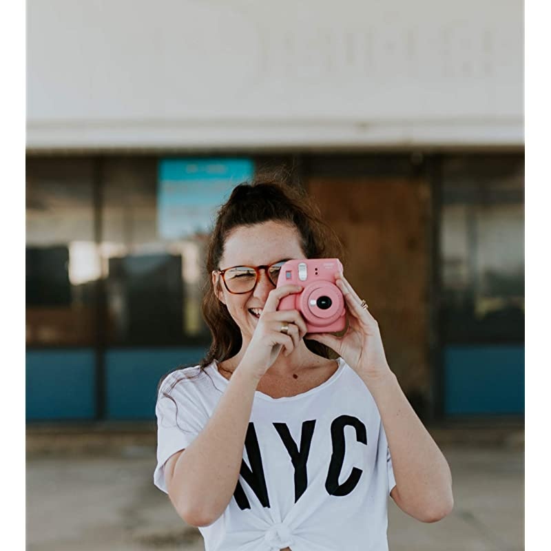 instax mini 9 Instant Film Camera (Flamingo Pink) +  Instax Mini Twin Pack Instant Film (80 Shots) + Camera Case + AA Batteries + Accessory Bundle