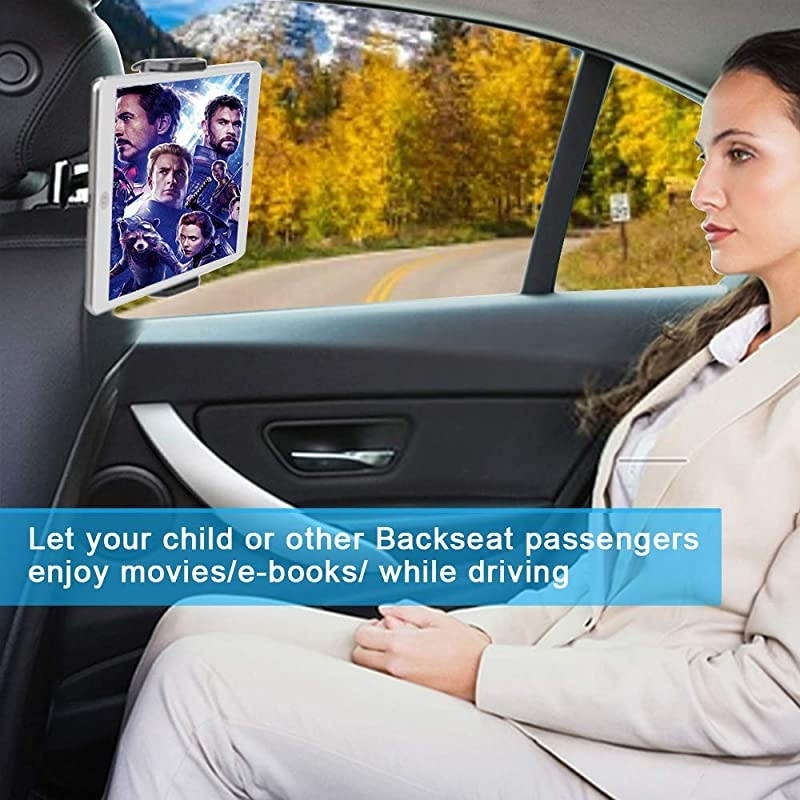 Headrest Mount Tablet Headrest Holder Backseat Seat Mount Holder Universal 360&deg; Rotating Adjustable for All 6105 Tablet iPad iPad Air iPad MiniSamsung GalaxyCell Phones 458 Red