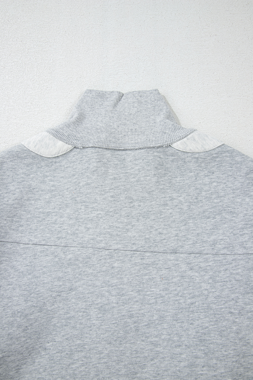 Khaki Plain Drop Shoulder Ribbed Trim Oversized Sweatshirt