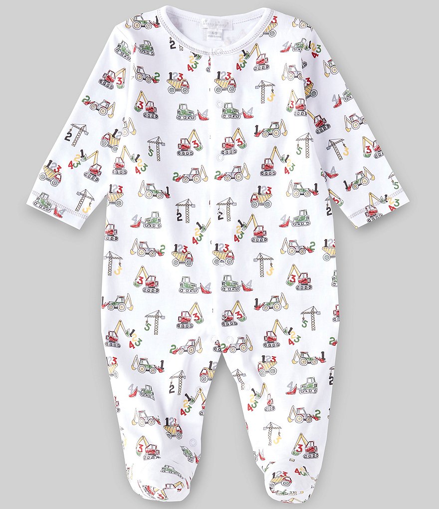 Kissy Kissy Baby Boys Newborn-9 Months Long-Sleeve Construction Footed Coverall
