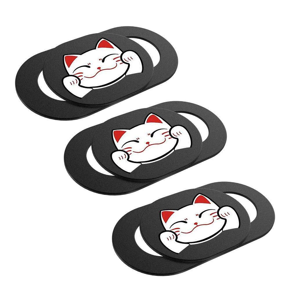 Webcam Cover,0.027in Ultra Thin Cute Cat Web Camera Cover Slider Camera Blocker Protect Privacy Sliding Design for Computer/Laptop/Desktop/PC/iMac/MacBook Pro/Mac Mini/Smartphone (3 Pack) (3pack)
