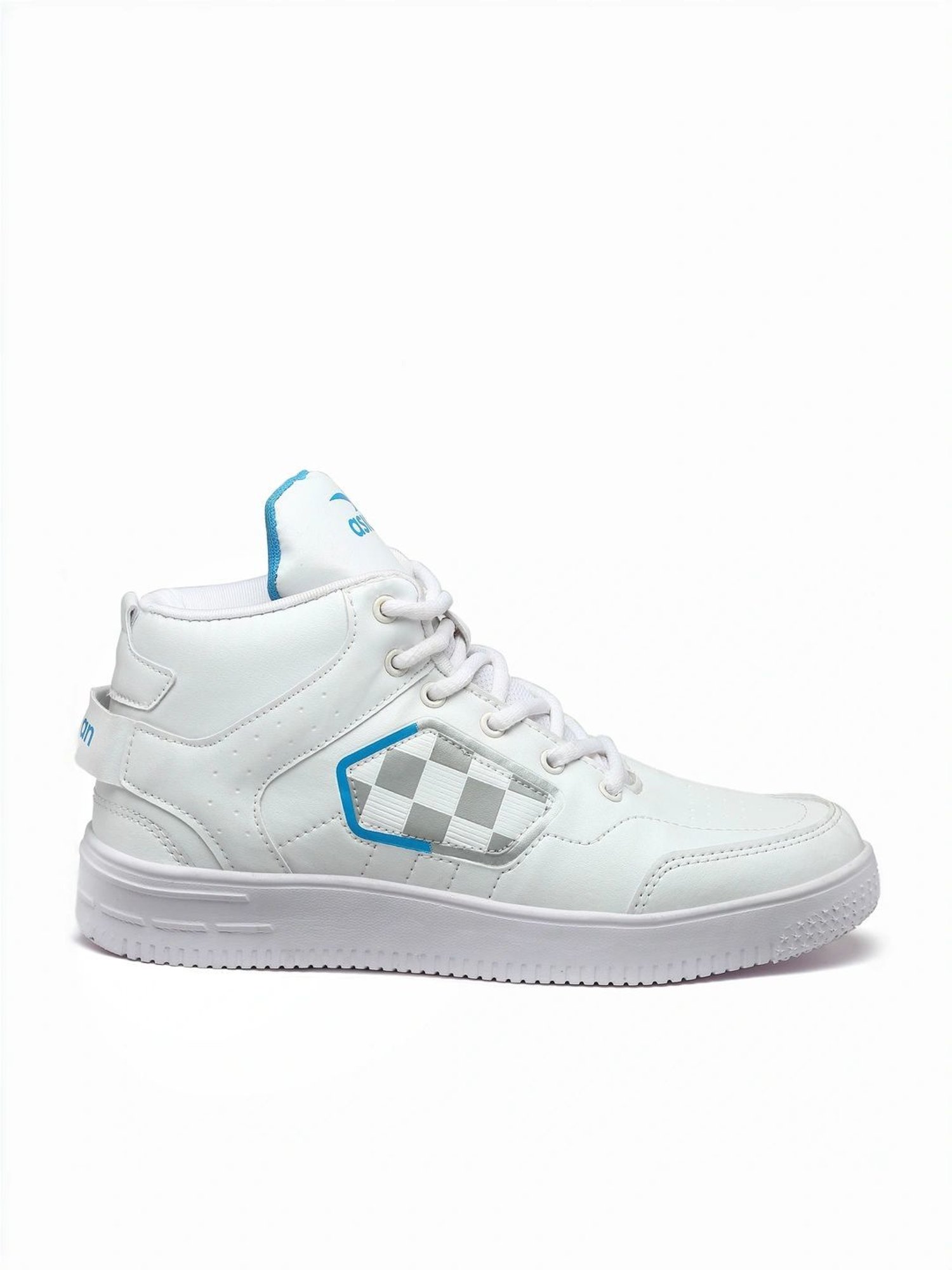 Asian Men's White Ankle High Sneakers