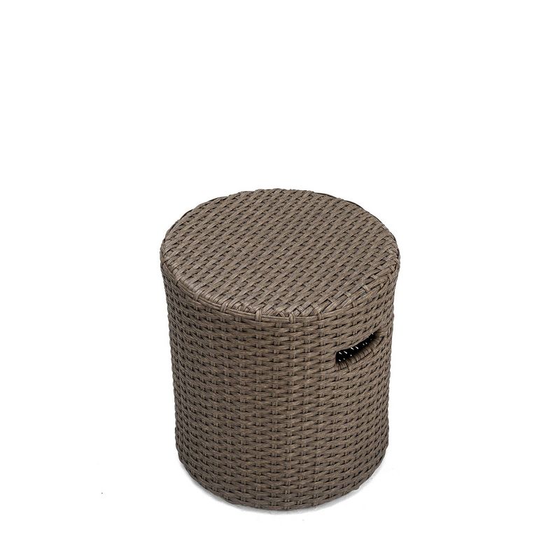 Nolin Stool/Side Table Weathered Brown - La-Z-Boy