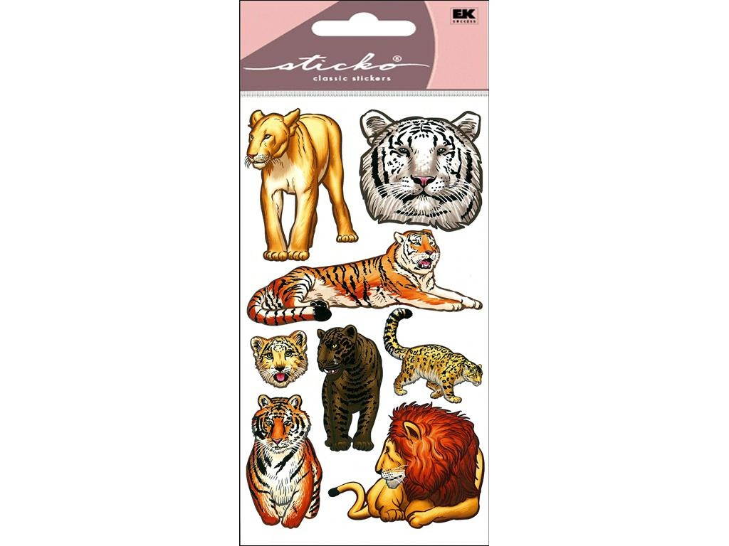 Sticko 58 Stickers-Big Cats