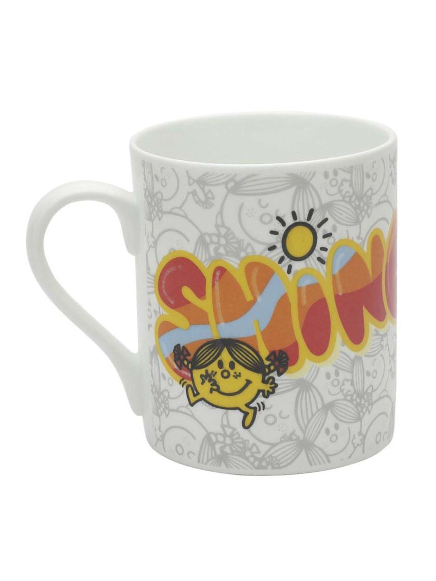 Clay Craft Multicolor Fine Ceramic Abstract Milk Mug 350 ml - 1 Pc