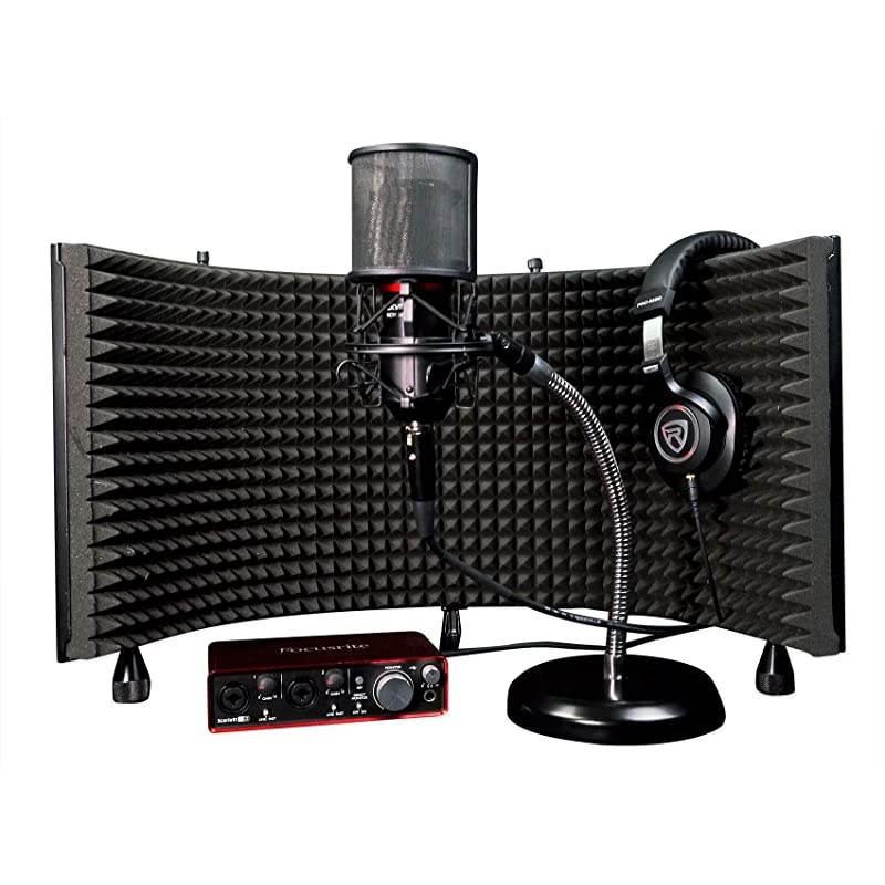 RDMS6 Studio Desktop Mic Stand w 118 Gooseneck+Round Weighted Base Black