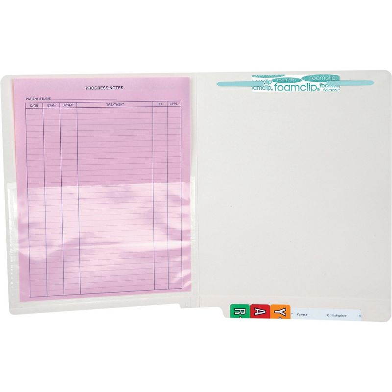 Tabbies Poly Pocket Self-Adhesive 7"x4-3/4" 100/BX Clear 54498