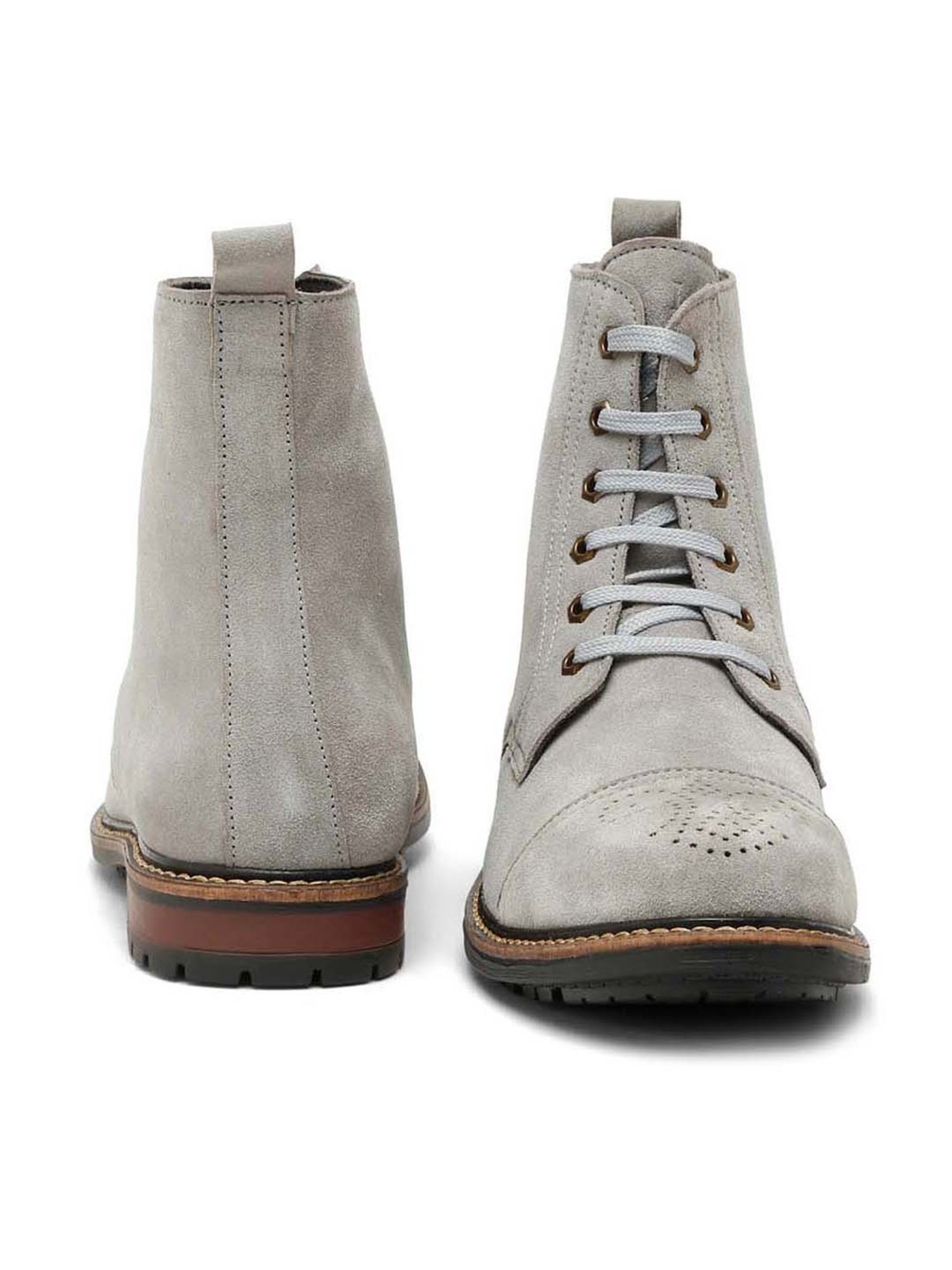 Louis Stitch Men's Ash Grey Derby Boots