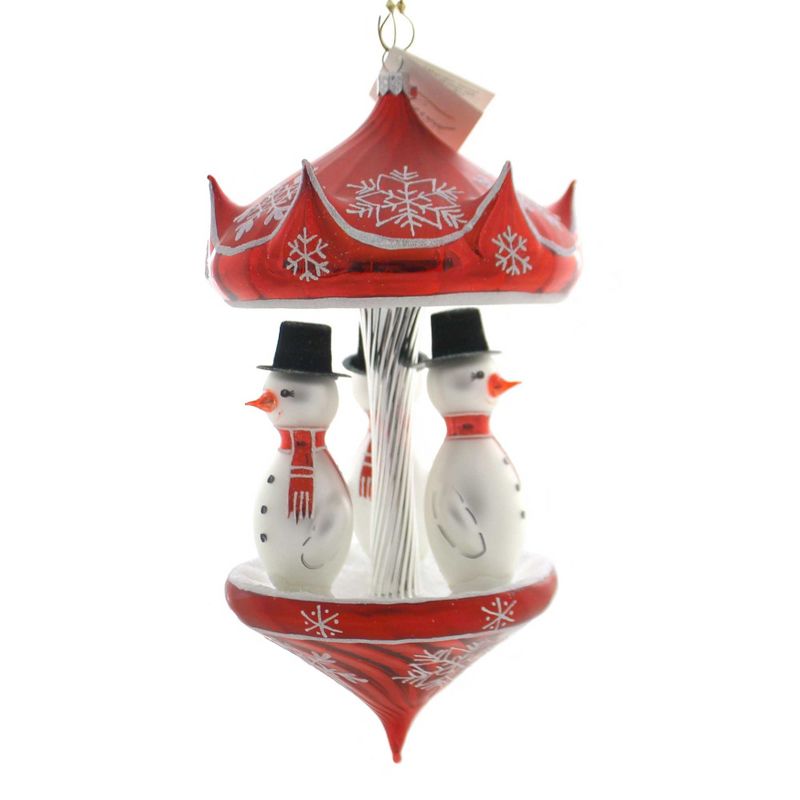 Laved Italian Ornaments Snowman Carousel Ornament Christmas Holiday  -  Tree Ornaments