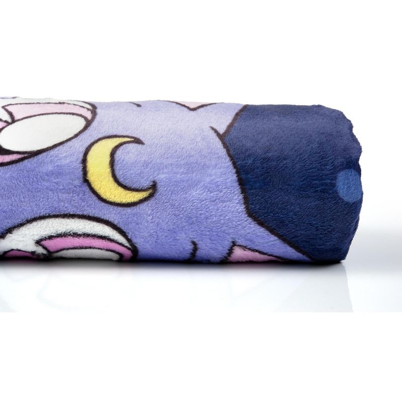 Just Funky Sailor Moon Luna And Artemis Large Fleece Throw Blanket | 60 x 45 Inches