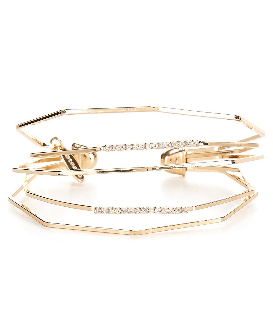Natasha Accessories Five Row Delicate Cuff Bracelet