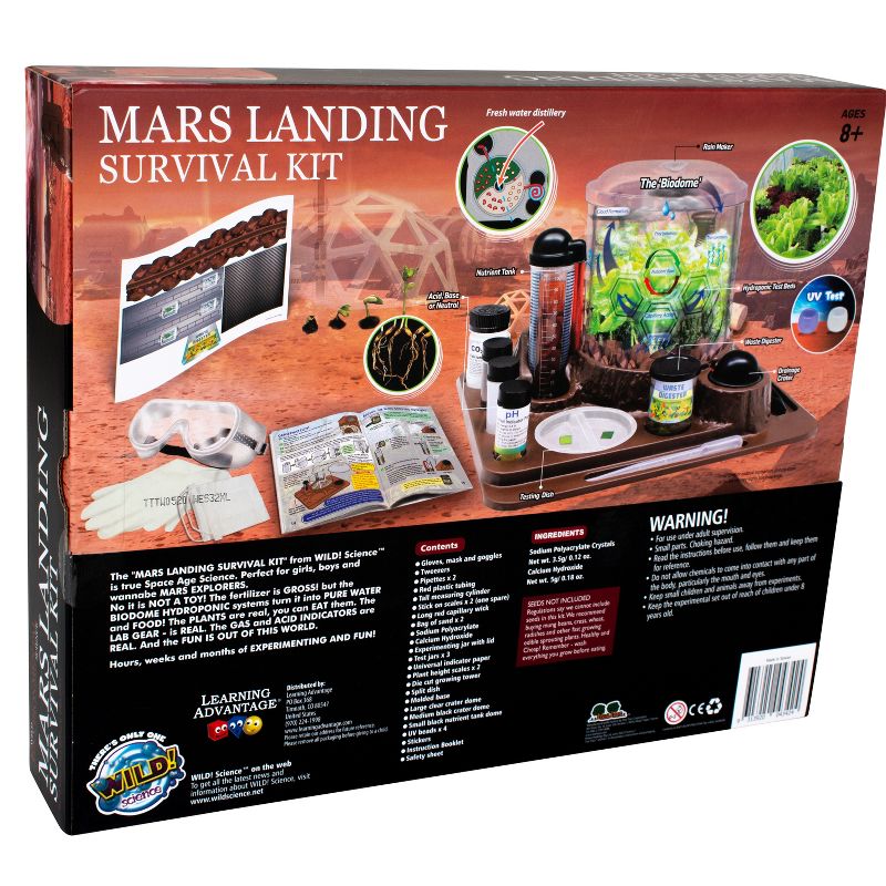 Wild Environmental Science - Mars Landing Survival Kit - Home STEM Kit - Ages 8+ - Grow Food & Build an Earth-Like Environment on Mars