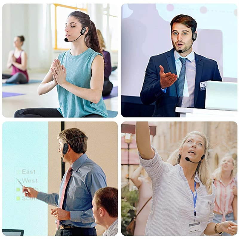 Microphone Headset UHF Mic Headset and Handheld 2 in 1 160 ft Range for Voice Amplifier Stage Speakers Teacher Tour Guides Fitness InstructorDo Not Support PhoneMacLaptop