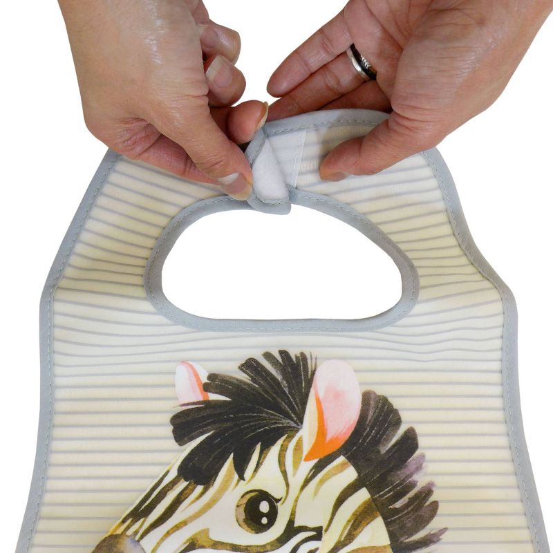 Neat Solutions Terry Toddler Bib Set Peva/Knit - Safari - 3pk