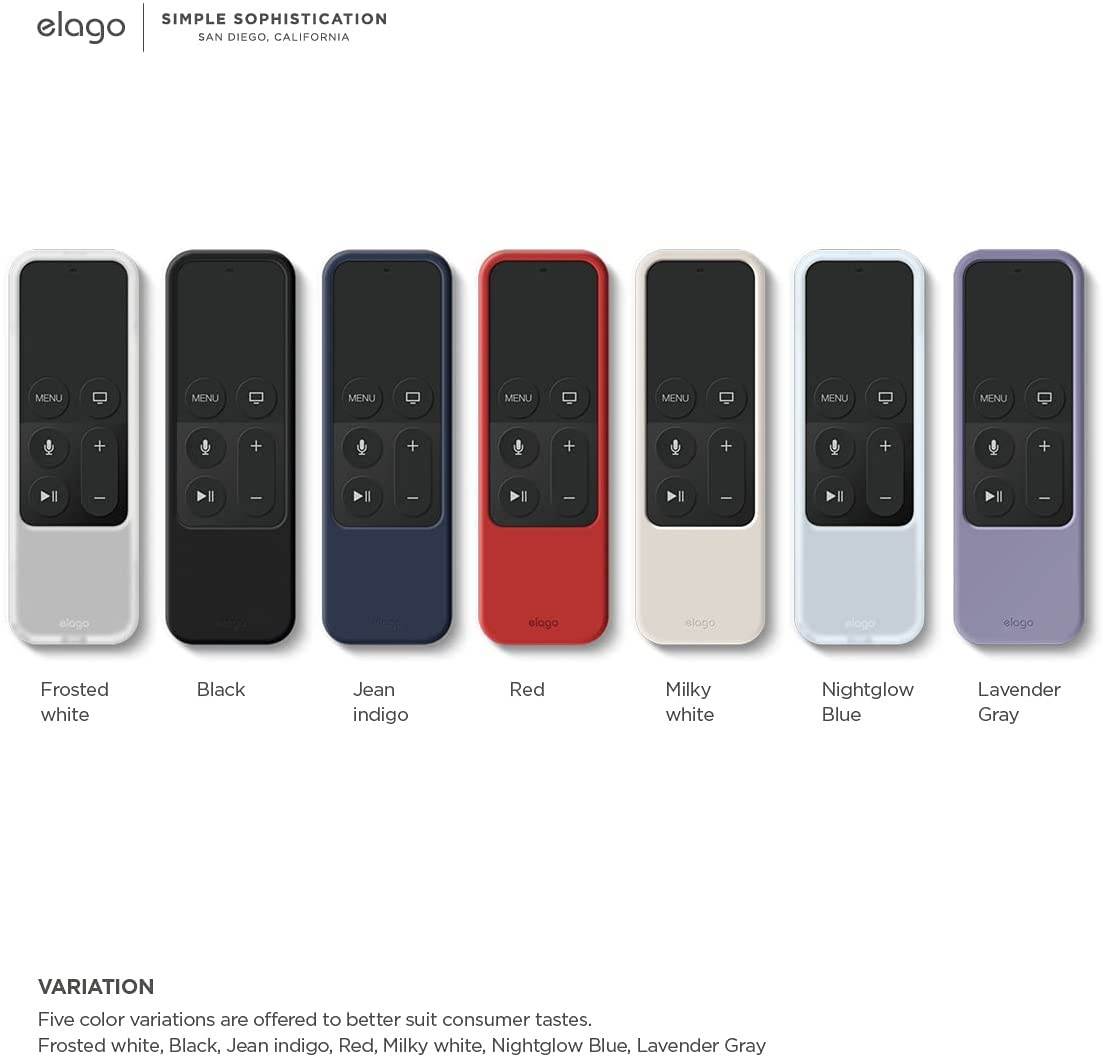elago R1 Intelli Case [Jean Indigo]-[Magnet Technology][Anti-Slip][Lanyard Included][Heavy Shock Absorption] for Apple TV Siri Remote 4K / 4th Generation