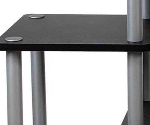 Furinno 11257BK/GY Turn-N-Tube No Tools Entertainment TV Stands, Black/Grey