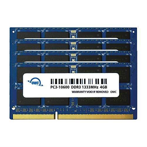 OWC 16GB ( 4x4GB ) PC3-10600 DDR3 1333MHz SODIMM 204 Pin Memory Upgrade Kit For Mid 2010/2011 21.5" & 27" iMac (except 3.2GHz i3 Model). Model OWC1333DDR3S16S