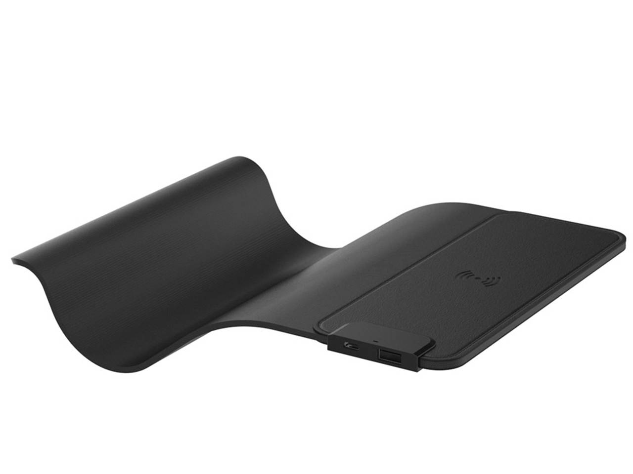 QI Mouse Pad, Leather Gaming Smart Wireless Charging Mouse Pad 15W Fast Charging 3 in 1, Optical Enhancement Smooth Computer Mice Mat