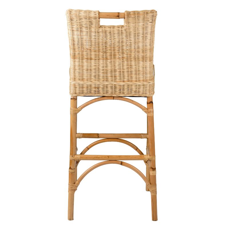 Barton Rattan Barstool - Beige - East At Main