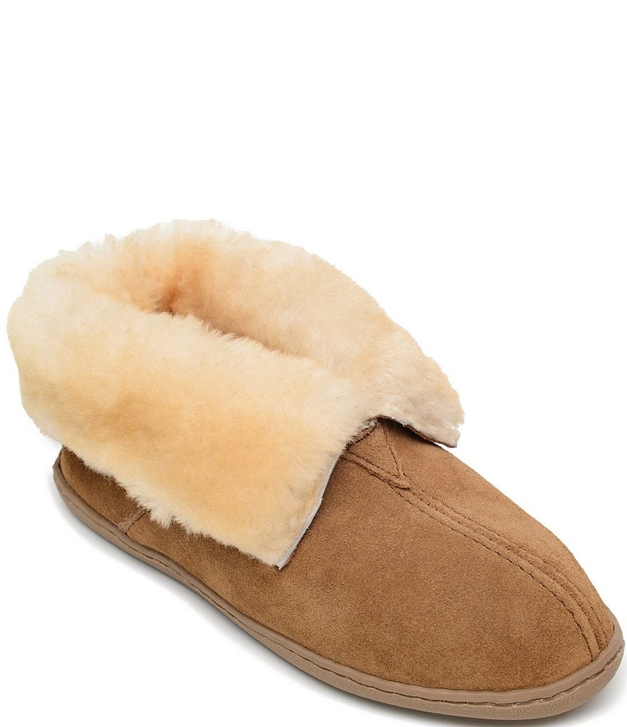 Minnetonka Sheepskin Suede Ankle Boots