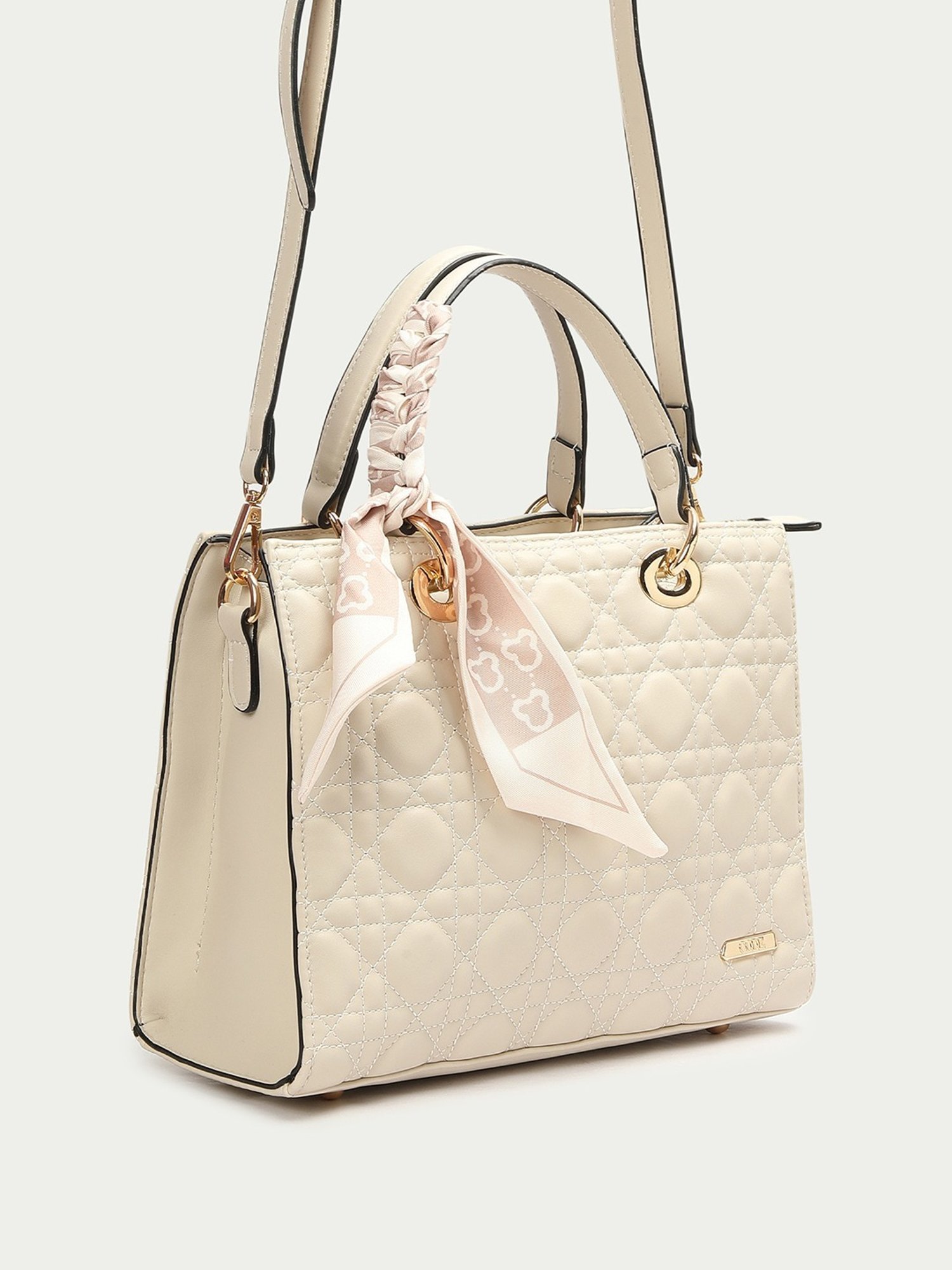 ZOUK Kashmir Blooms Classic Multicolor Printed Medium Handbag