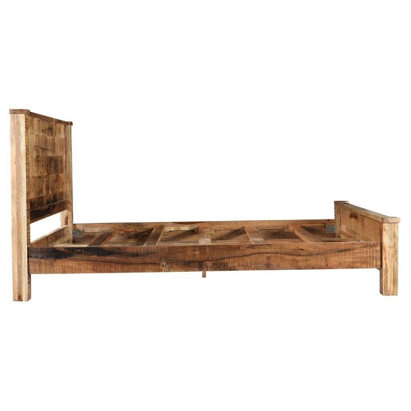 Agra Solid Wood Bed - Queen - Brown - Timbergirl