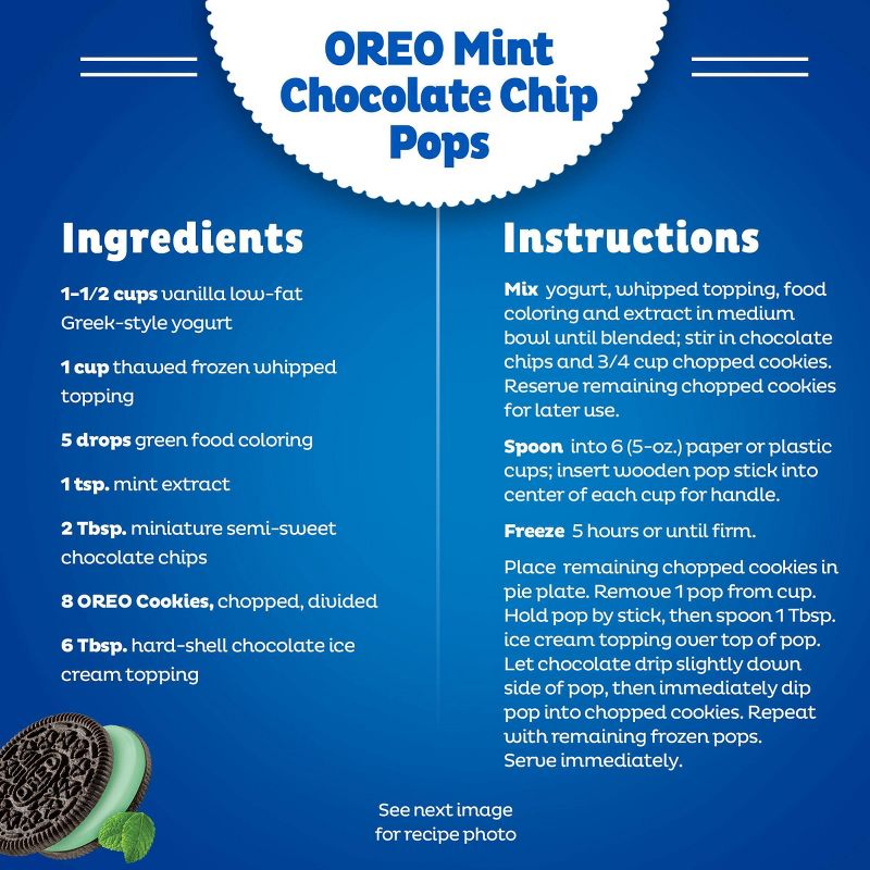 Oreo Mint Flavor Creme Chocolate Sandwich Cookies Family Size - 20oz