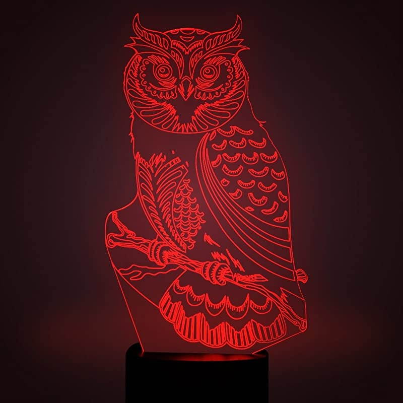 Night Light for Kids YKL World 3D Illusion Table Lamp Bed Room Decoration Lamps Touch Switch 7 Color Changing Toys Birthday Gifts for Boys Girls Lover