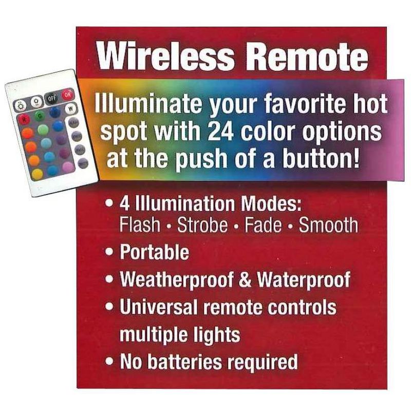 Magic Pool Fountain Water Powered Swimming Pool Fountain Accessory with Color Changing LED Light Bulb for In Ground and Above Ground Pool (2 Pack)