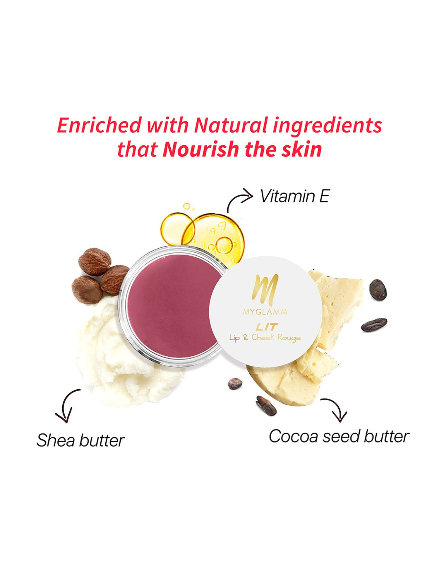 MyGlamm LIT Lip and Cheek Rouge Berry Bliss - 10 gm