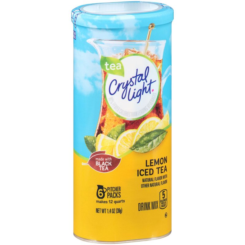 Crystal Light Natural Lemon Iced Tea Drink Mix - 6pk/0.233oz Pouches