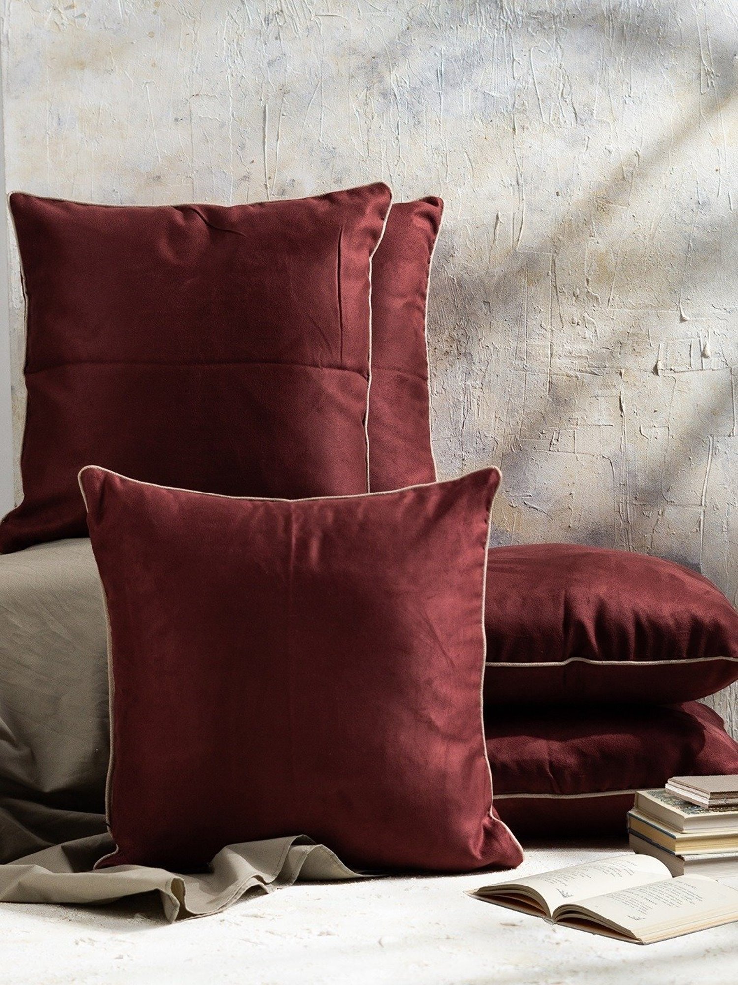 Swayam Multicolor Cotton 40 cm x 40 cm Cushion Covers - Set of 2