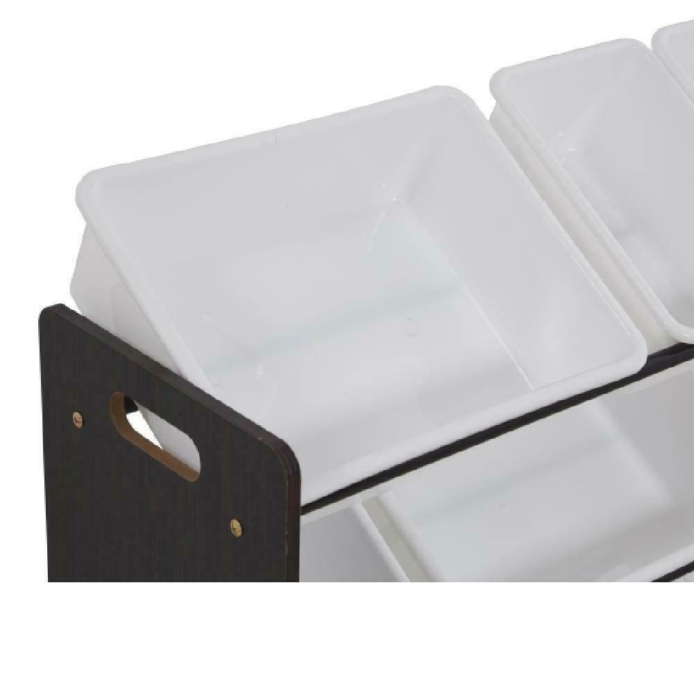Kids Toy Storage Organizer with 16 Plastic Bins Box Children MDF Rack X-Large