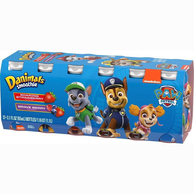 Dannon Danimals Soaring Strawberry & Brave Berry Kids' Yogurt Drinks - 3.1 fl oz/12ct