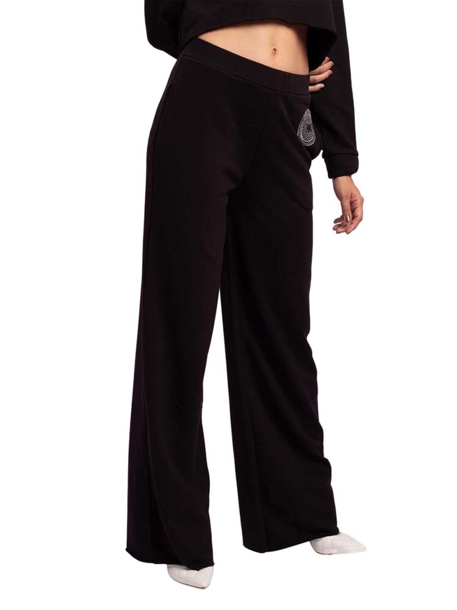 KENDALL + KYLIE Black Mid Rise Flared Pants
