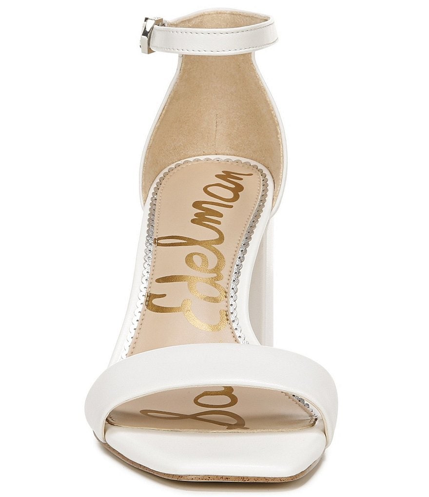 Sam Edelman Daniella Leather Block Heel Square Toe Dress Sandals