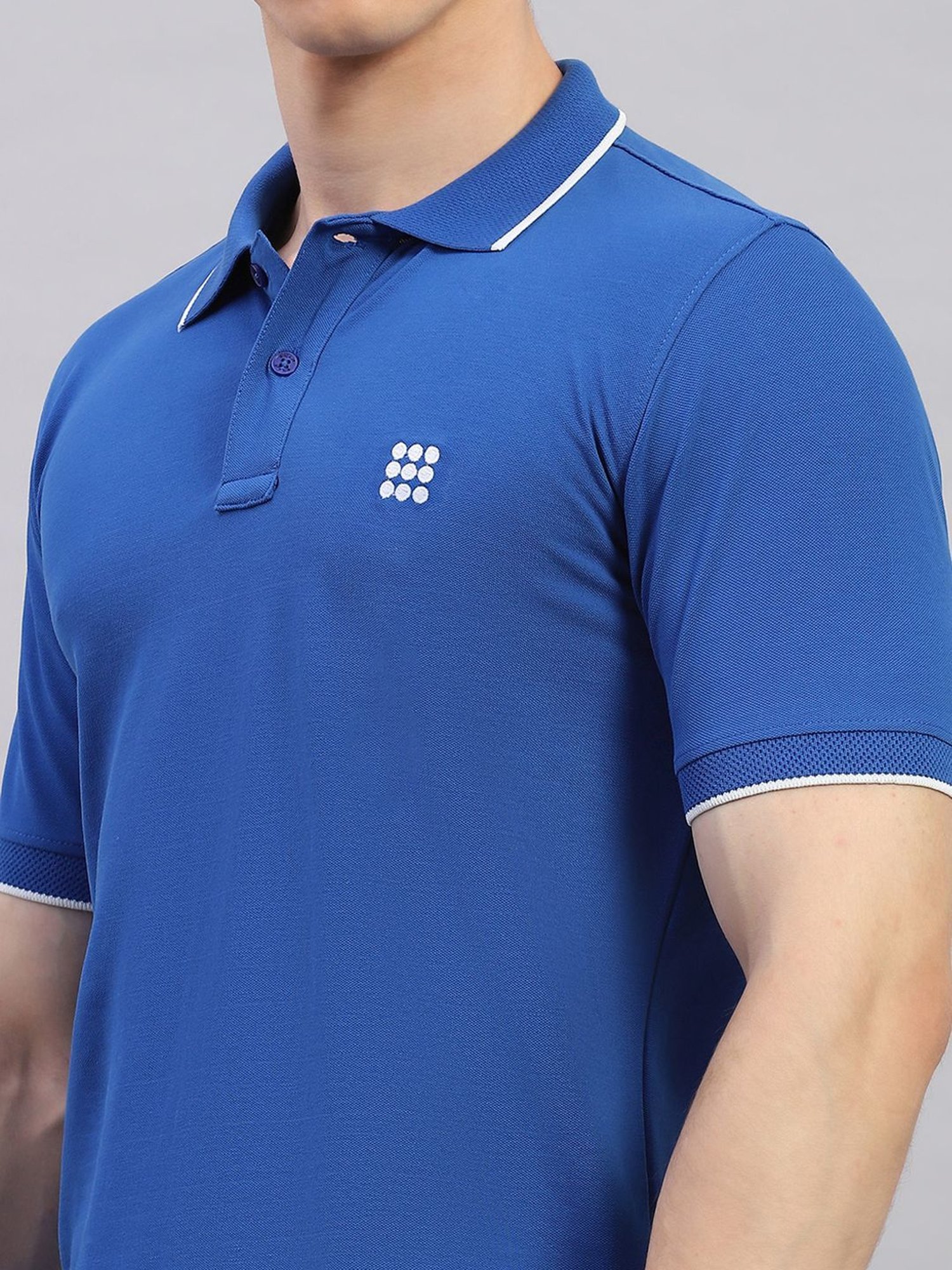 Rock.It Blue Regular Fit Polo T-Shirt