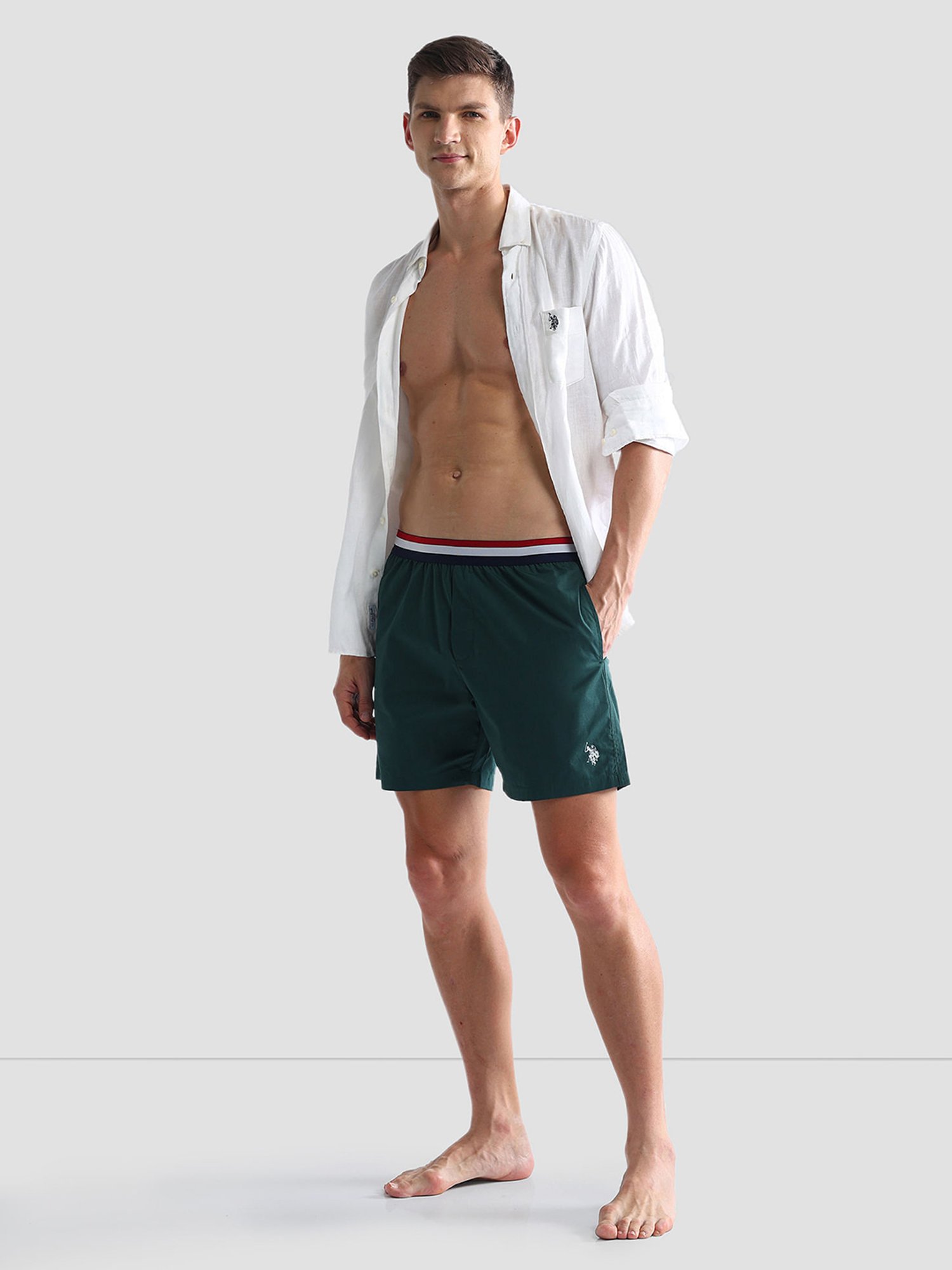 U.S. Polo Assn. Green Regular Fit Boxers