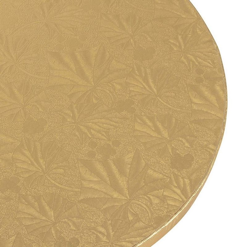 Juvale 3 Piece Cake Boards Rounds, Gold Foil Pizza Base Disposable Drum Circles, Corrugated Paper Board 14"