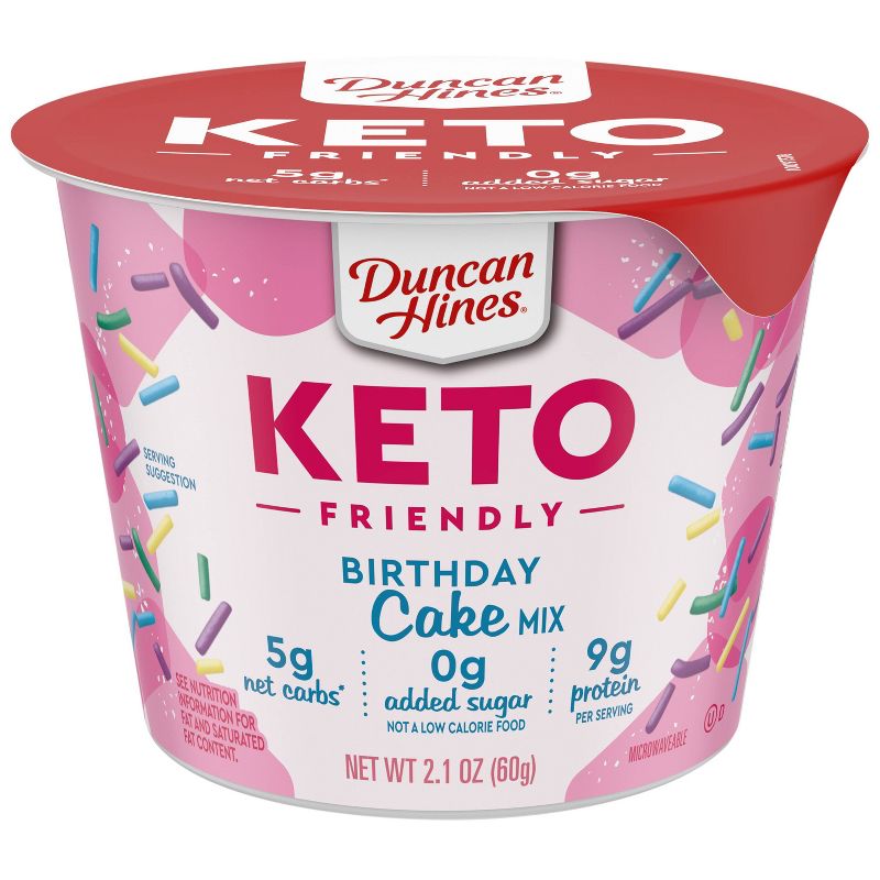 Duncan Hines Keto Friendly Birthday Cake Cup - 2.1oz
