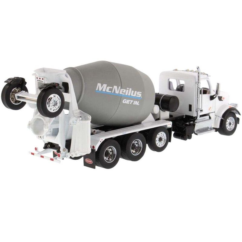 Peterbilt 567 with McNeilus Bridgemaster Mixer White and Gray 1/50 Diecast Model by Diecast Masters