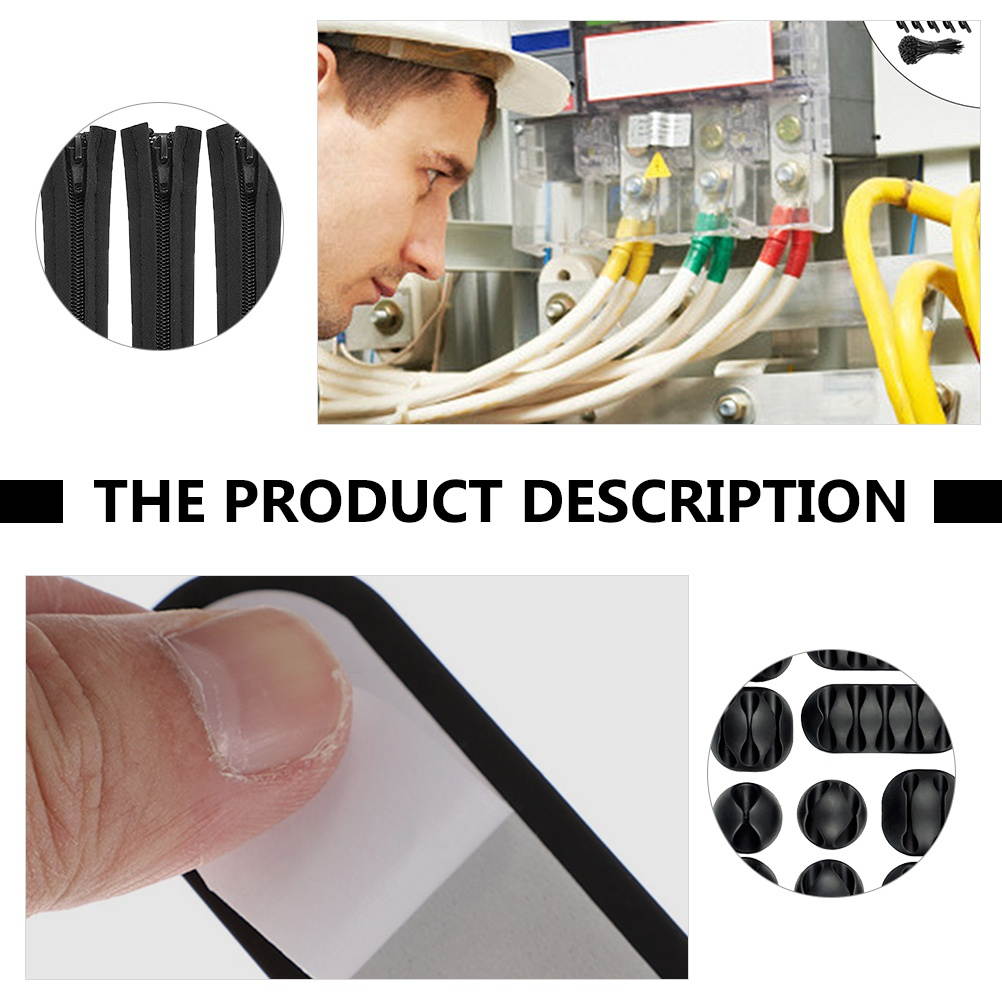 126pcs Durable Multifunction Useful Cable Holder Kit Cable Management Kit Cord Holder Set