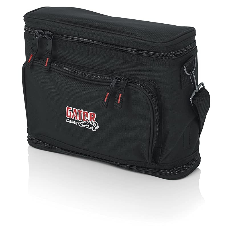Cases Padded Nylon Carry Bag for Single Wireless Microphone System; Live-in Style Holds Reciever, Body Pack, and Microphone with Antenna Access (GM-1W)