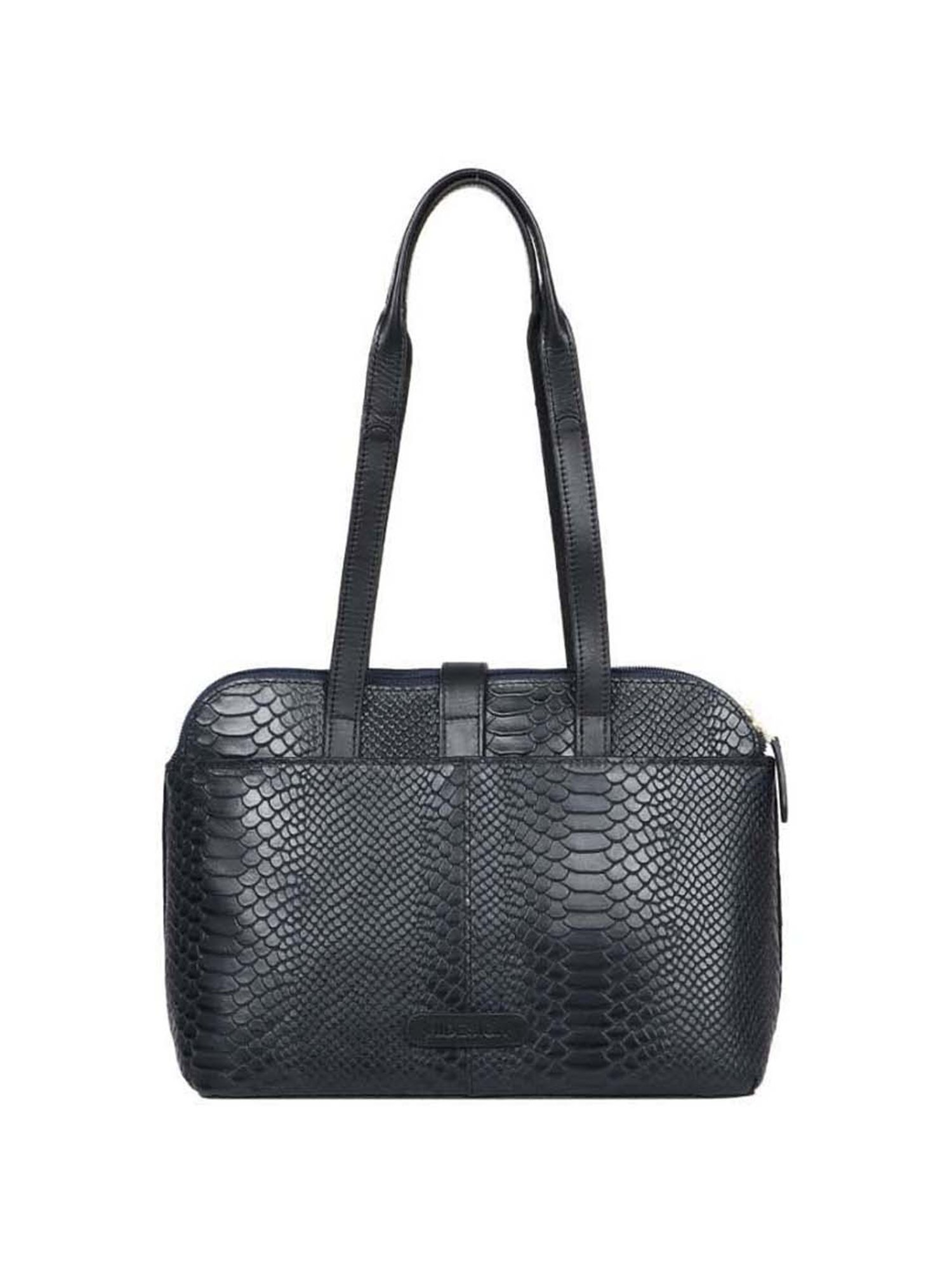 Hidesign Angelina Sb 01 Navy Textured Medium Shoulder Bag