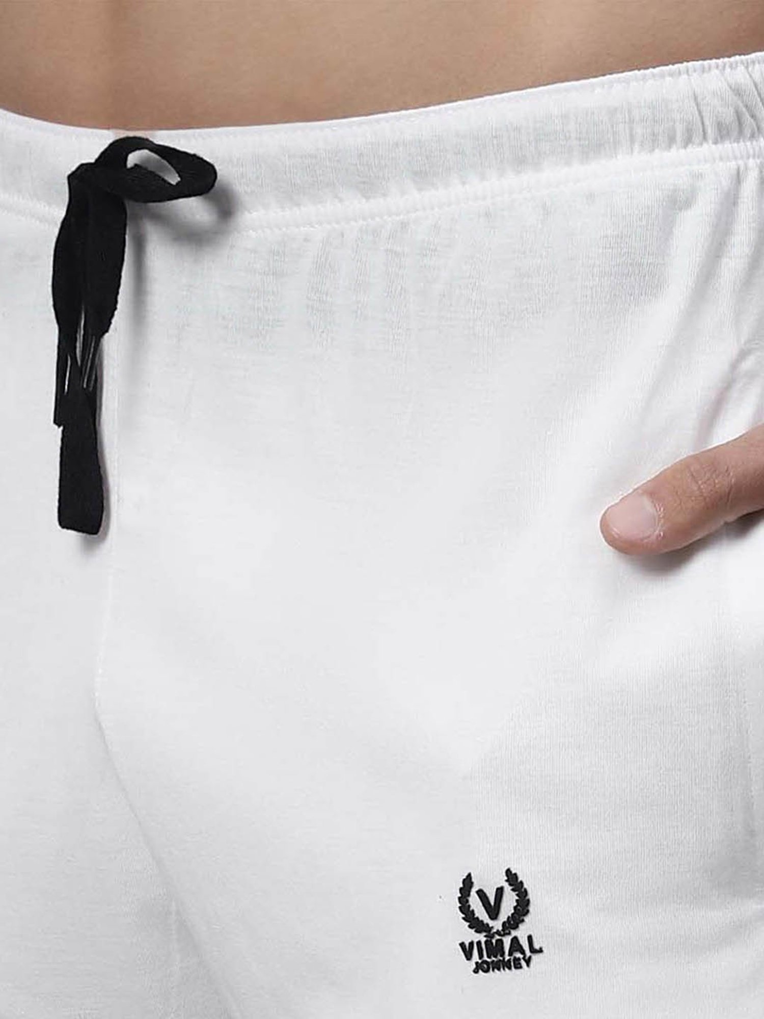 Vimal Jonney White Regular Fit Shorts